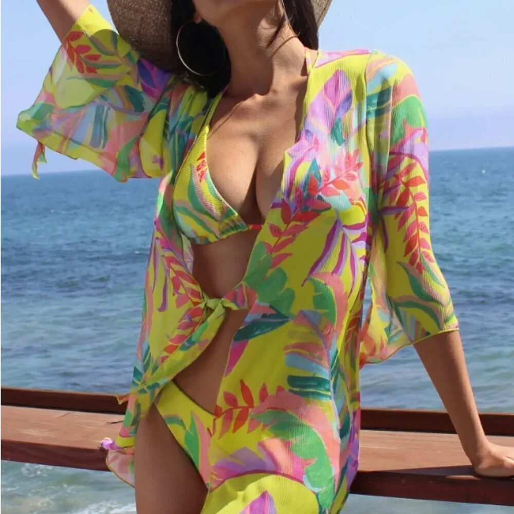 BECCA Costa Bella Chiffon‎ Coverup Tunic Dress